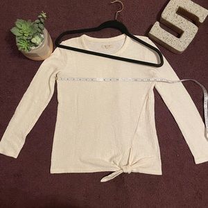 Madewell side tie long sleeve top J4683 (XS)